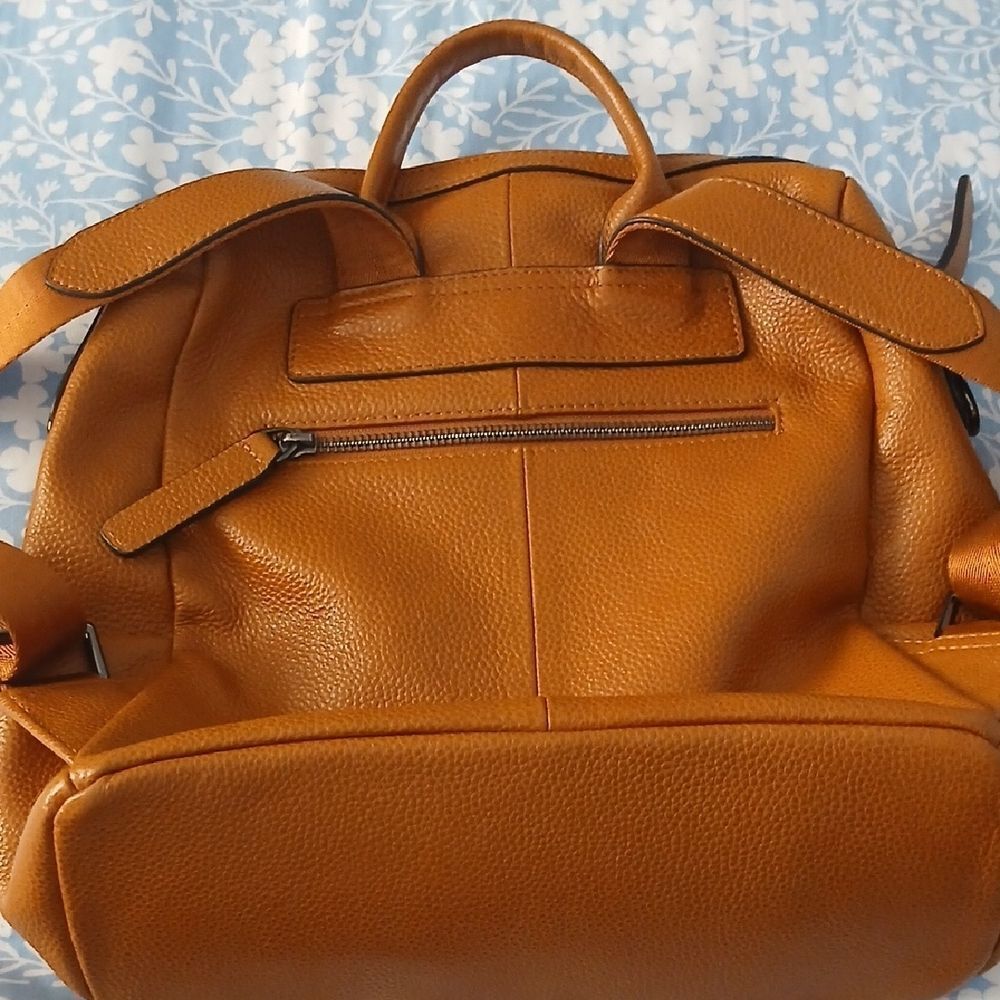 Tan Leather Backpack - Picture 2 of 8